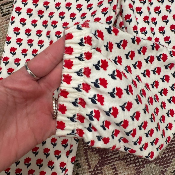 Pink Chicken Girl’s Jogger Pant in Floral Block Print Pattern - Picture 3 of 7